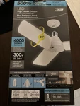 Feit Electric Led Garage Light, 3 Panel Adjustable Screw-in 300w 4000 Lumens. Fixed Price $20.00.