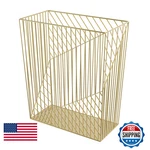 U Brands Metal Trash Can Vena Collection 6 Gallon Capacity Gold 3232u02-06. Fixed Price $66.87.