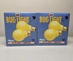 2 Vtg Abco 60w Bug Light Yellow Bulb Pack Usa Standard Base (4 Bulbs Total). Fixed Price $24.95.