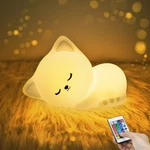 Cat Lamp Kitty Night Light Usb Rechargeable W/ Touch Sensor For Kids. Fixed Price $25.82.