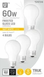 Utilitech 60-watt Equivalent A19 Led Soft White Dimmable 4-pack Light Bulbs. Fixed Price $6.99.