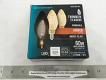 New Ecosmart 3-pk 60w Led Bulb B11 Dimmable E12 Thinner Filament Amber 2200k. Fixed Price $13.90.