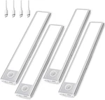 4-pack Led Under Cabinet Lights, Rechargeable Motion Sensor, 3 Color Dimmable. Fixed Price $25.99.