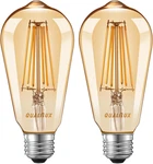 Dusk To Dawn Edison Light Bulbs St19, Vintage Amber Glass, 2300k Warm, 6.5. Fixed Price $24.55.