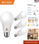 Energetic Lighting 40w Equivalent A19 Led Light Bulb, Warm White 3000k, E26 S.... Fixed Price $23.86.
