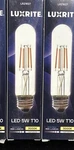 2 Luxrite Vintage Tubular Light Bulbs. Edison Filament Bulb, Clear Glass. Fixed Price $5.79.