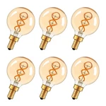 E12 D Cor Globe G16.5 Candelabra 6 Count (pack Of 1), 4w=40w 2200k Amber. Fixed Price $35.94.