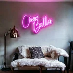 Ciao Bella Neon Sign, Led, Pink Light, For Wa.... Fixed Price $181.58.