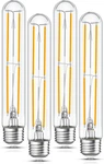 Tubular Light Bulb 7.3 Inch Dimmable T10 Led E26 6w 60 Watts Edison Bulbs 2. Fixed Price $28.18.