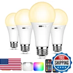 Yochoice 4-pack Rechargeable Battery Powered Light Bulb, Dimmable A19 Bulb. Fixed Price $66.98.