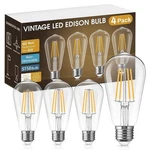 Yansun St58 60w Led Edison Bulb 2700k Warm White E26 Base (4-pack). Fixed Price $17.99.