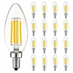 16x Luxrite 5w Vintage Chandelier Led Bulb Dimmable 3000k 550lm Soft White E12. Fixed Price $74.99.