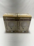 Bulbrite G40 Led Filament Bulbs Milky Dimmable Warm White 2 Pack. Fixed Price $19.49.
