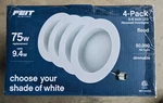 Feit Electric 75w Replacement 5-cct Led Recessed Dimmable Lights 4pk New (30c). Fixed Price $22.98.