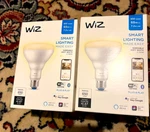 Lot Of 2 - Wiz 65w Br30 Soft White Led Smart Bulb E26. Fixed Price $24.99.
