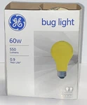New Ge 60 Watt 2 Pack A19 Bug Light 3 Packs Of Two. Fixed Price $30.99.