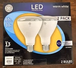 Ge Lighting 10 Watt 700 Lumen Soft White Floodlight Equivalence Br30 Led Bulb. Fixed Price $14.99.