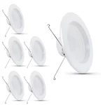 Feit Electric 5/6 In. 2000 Lumens Recessed Light Trim Kit, White 6-pack. Fixed Price $49.99.