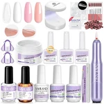 Saviland Builder Nail Gel Kit With Drill - Clear Pink Nude White Hard S. Fixed Price $71.25.