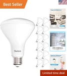 Eco-friendly Sunco 12 Pack 11w Br30 Led Dimmable Bulbs - Perfect For Every Room. Fixed Price $55.99.
