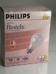 New Pack Of 2 Philips Softone Pastels Hint Pink 60w Light Bulbs Discontinued. Fixed Price $29.95.