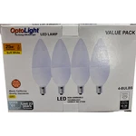 Opto Led Light 4 Bulbs B11 E12 Chandelier Candle Lamp 3w 2700k Life 25000 Hr. Fixed Price $3.98.
