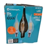 (3-pk)) Ecosmart Dimmable Filament Led Vintage Edison Light Bulb Soft White 60w. Fixed Price $5.99.