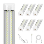 Elekico 6 Pack 100w 8ft Led Shop Light, Super Bright 15000lm 5000k V Shape 8 .... Fixed Price $159.53.