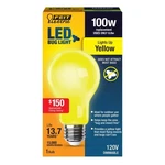Feit A19 E26 (medium) Led Bulb Yellow 100 Watt Equivalence 1 Pk #a19100/bug/led. Fixed Price $11.99.