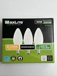 Maxlite 4w Led B10 Bulb 40w Inc Retrofit Dim E12 300 Lm 2700kmaxlite F4b10 New. Fixed Price $10.77.