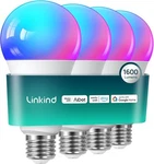 Linkind Smart Light Bulbs, 1600lm (100w Equivalent) Bulb, 4 Pack 100w. Fixed Price $71.99.