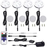 Aiboo Led Under Cabinet Lighting Kit 4 Packs Of 12v Puck Daylight White. Fixed Price $37.99.