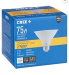 Cree Lighting Pro Series Par30 Short Neck Indoor Flood 75w Equivalent Led Bulb. Fixed Price $9.00.