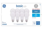 Ge 60 -watt Eq A19 Daylight Medium Screw Base Led General Purpose Bulb 24pk -new. Fixed Price $24.99.