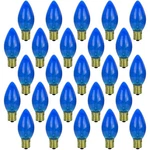 25 - C9 Transparent Blue Glass Replacement Bulbs Christmas Party Holiday Wedding. Fixed Price $25.10.