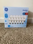 Ge Led A19 Light Bulb E26 Medium Base Daylight 8w (60w Equiv), 12-pack. Fixed Price $16.00.