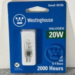 Westinghouse Halogen 20w 12 Volt 2 Pin G-4 Base Light Bulb #04736 2000 Hours New. Fixed Price $10.36.