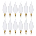 Simba Lighting Candelabra Flame Tip Frosted Ca10 25w E12 Base (12 Pack) Decor.... Fixed Price $29.63.