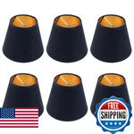 Kenqulio Small Lamp Shades Clip On Bulb Chandelier Set Of 6 Linen Mini 3.. Fixed Price $40.17.