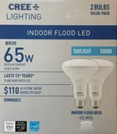 2 Cree 65-watt Daylight Bright Br30 Led Light Bulbs W/standard Medium Base. Fixed Price $18.99.