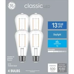 Ge Classic Led St19 Light Bulbs, 5 Watt, 500 Lumen, Dimmable, Daylight. Fixed Price $16.77.