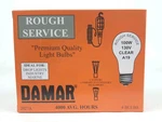 Damar 2027a Roughservice Premiumquality Light Bulbs 100w 130v Clear A19 Box Of 4. Fixed Price $33.84.
