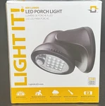 Light It! By Fulcrum, 20038-107 600l Led Porch Light, Bronze, Single Pack. Fixed Price $21.77.