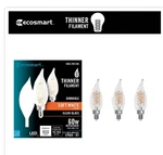 Ecosmart - 60-watt B11 Dimmable E12 Candelabra Fine Bendy Filament Led Vintage. Fixed Price $9.99.