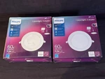 (2) Philips 6" Canless Slim Led Downlight 5 Shades Dimming Ceiling Lights. Fixed Price $37.99.
