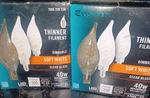 Ecosmart 40w Led Candlabra Dimmable Bulb Soft White 2 - (3 Pack). Fixed Price $6.99.