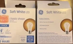 Ge Soft White 40w Led 4 Light Bulbs 2/2-packs Dimmable 320 Lumens Ceiling Fan. Fixed Price $7.00.