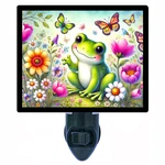 Decorative Photo Night Light, Frog's Garden, Flowers. Fixed Price $26.99.