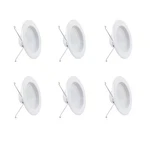Feit Electric Ledr56b927camp6 5/6" 75w Recessed Trim Downlight, 6-pack. Fixed Price $37.69.