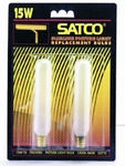 Satco S3715 120v Candelabra Base 15-watt T6 Switchboard Bulb, Frosted. Fixed Price $9.25.